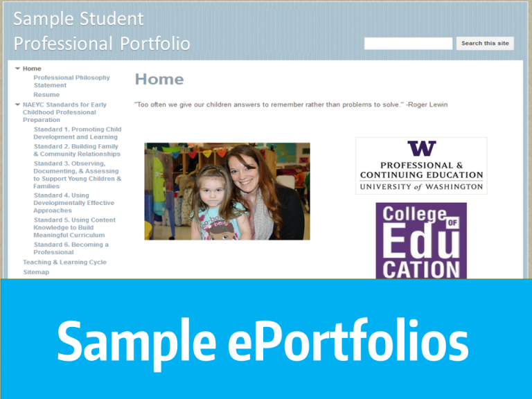 ECFS ePortfolio Resources - College of Education Technology Center